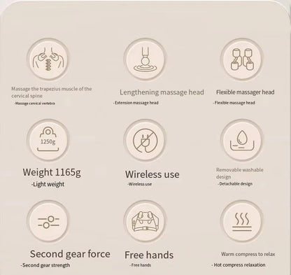 3D Kneading Neck & Back Massager – Deep Tissue Pain Relief